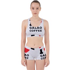 I Love Galao Coffee Work It Out Gym Set by ilovewhateva