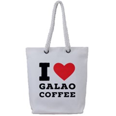 I Love Galao Coffee Full Print Rope Handle Tote (small) by ilovewhateva