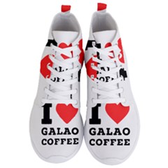 I Love Galao Coffee Men s Lightweight High Top Sneakers by ilovewhateva