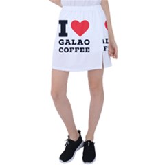 I Love Galao Coffee Tennis Skirt by ilovewhateva