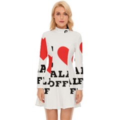 I Love Galao Coffee Long Sleeve Velour Longline Dress by ilovewhateva