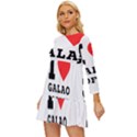 I love galao coffee Long Sleeve Babydoll Dress View2