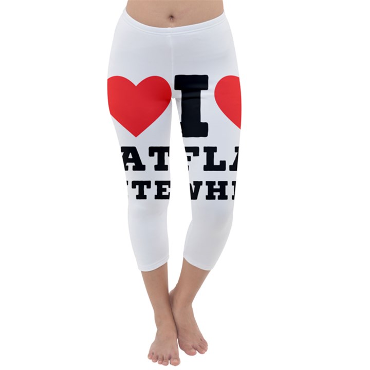 I love flat white Capri Winter Leggings 