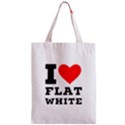 I love flat white Zipper Classic Tote Bag View1