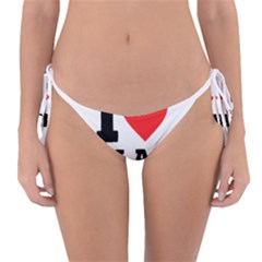 I Love Flat White Reversible Bikini Bottoms by ilovewhateva