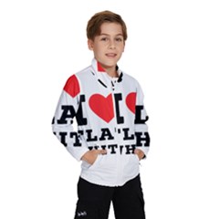 I Love Flat White Kids  Windbreaker by ilovewhateva