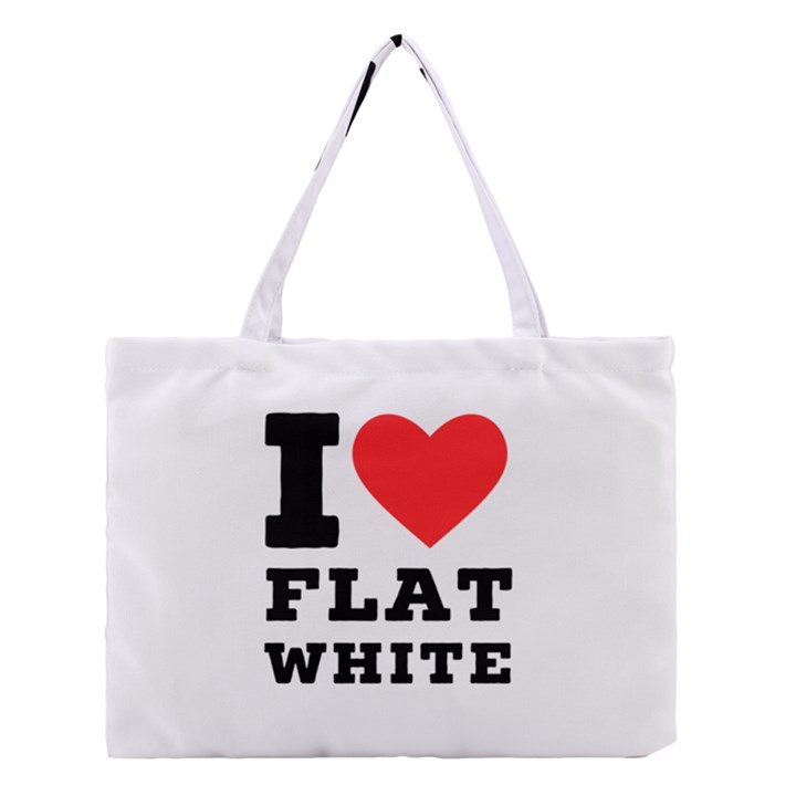 I love flat white Medium Tote Bag