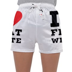 I Love Flat White Sleepwear Shorts by ilovewhateva