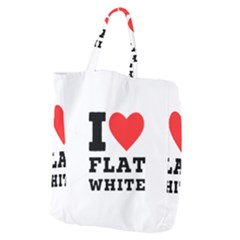 I Love Flat White Giant Grocery Tote by ilovewhateva