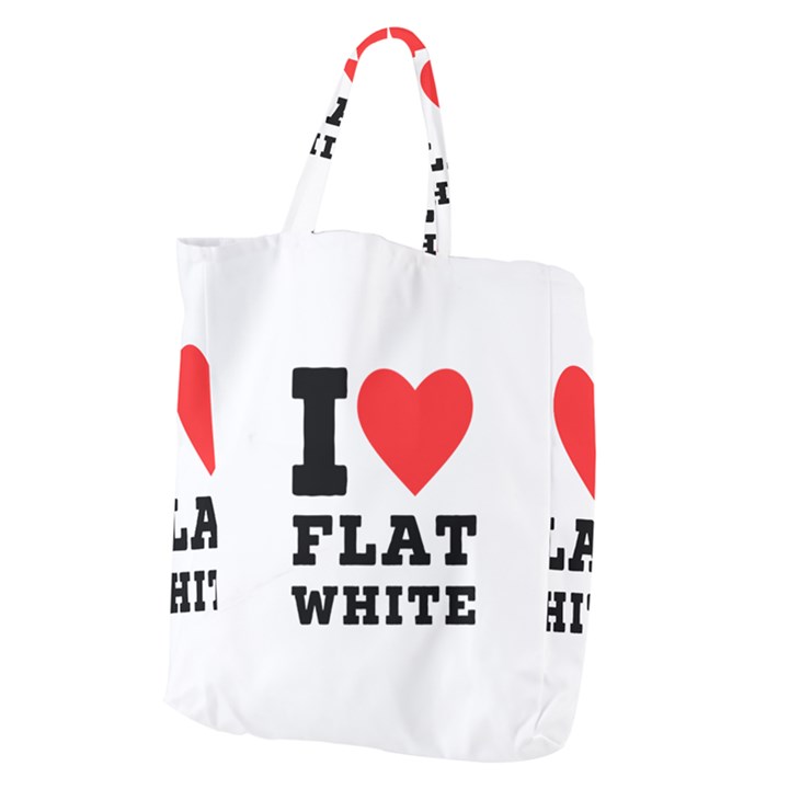 I love flat white Giant Grocery Tote