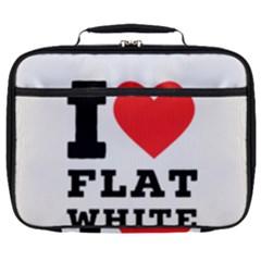 I Love Flat White Full Print Lunch Bag by ilovewhateva