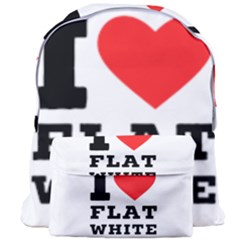 I Love Flat White Giant Full Print Backpack by ilovewhateva