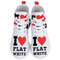 I Love Flat White Women s Lightweight High Top Sneakers by ilovewhateva