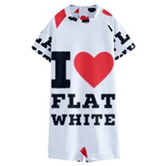 I Love Flat White Kids  Boyleg Half Suit Swimwear by ilovewhateva