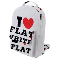 I Love Flat White Flap Pocket Backpack (small) by ilovewhateva