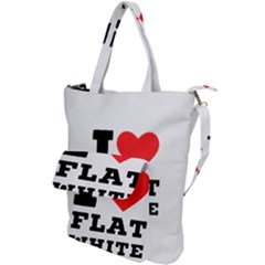 I Love Flat White Shoulder Tote Bag by ilovewhateva