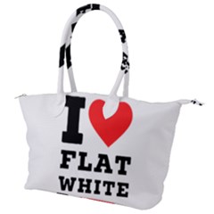 I Love Flat White Canvas Shoulder Bag by ilovewhateva