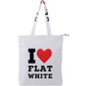 I love flat white Double Zip Up Tote Bag View1