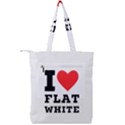 I love flat white Double Zip Up Tote Bag View2