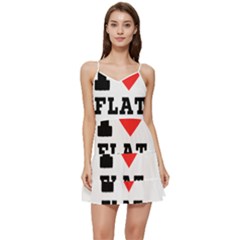 I Love Flat White Short Frill Dress by ilovewhateva