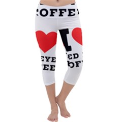 I Love Red Eye Coffee Capri Yoga Leggings by ilovewhateva