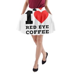 I Love Red Eye Coffee A-line Pocket Skirt by ilovewhateva