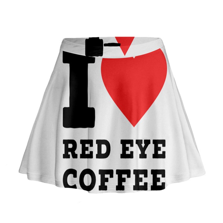 I love red eye coffee Mini Flare Skirt