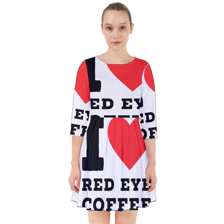 I love red eye coffee Smock Dress