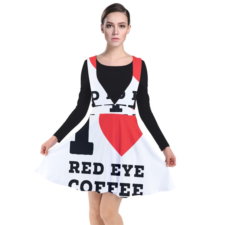 I love red eye coffee Plunge Pinafore Dress