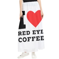 I Love Red Eye Coffee Maxi Chiffon Skirt by ilovewhateva