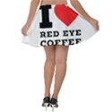 I love red eye coffee Velvet Skater Skirt View2