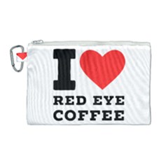 I Love Red Eye Coffee Canvas Cosmetic Bag (large) by ilovewhateva