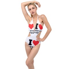 I Love Red Eye Coffee Plunging Cut Out Swimsuit by ilovewhateva