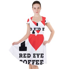 I Love Red Eye Coffee Cap Sleeve Midi Dress by ilovewhateva