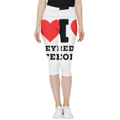 I Love Red Eye Coffee Inside Out Lightweight Velour Capri Leggings  by ilovewhateva