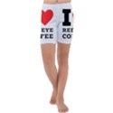 I love red eye coffee Kids  Lightweight Velour Capri Yoga Leggings View1