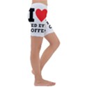 I love red eye coffee Kids  Lightweight Velour Capri Yoga Leggings View3