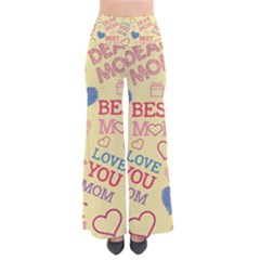 Love Mom Happy Mothers Day I Love Mom Graphic Pattern So Vintage Palazzo Pants by Ravend