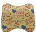 Love Mom Happy Mothers Day I Love Mom Graphic Pattern Velour Head Support Cushion View1