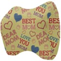 Love Mom Happy Mothers Day I Love Mom Graphic Pattern Velour Head Support Cushion View4