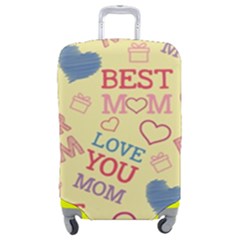 Love Mom Happy Mothers Day I Love Mom Graphic Pattern Luggage Cover (medium) by Ravend