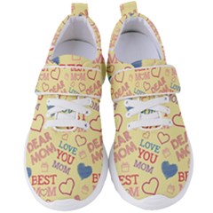 Love Mom Happy Mothers Day I Love Mom Graphic Pattern Women s Velcro Strap Shoes by Ravend