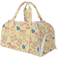 Love Mom Happy Mothers Day I Love Mom Graphic Pattern Burner Gym Duffel Bag by Ravend