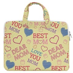 Love Mom Happy Mothers Day I Love Mom Graphic Pattern Macbook Pro 13  Double Pocket Laptop Bag by Ravend