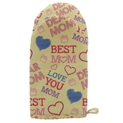 Love Mom Happy Mothers Day I Love Mom Graphic Pattern Microwave Oven Glove by Ravend