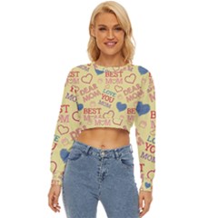 Love Mom Happy Mothers Day I Love Mom Graphic Pattern Lightweight Long Sleeve Sweatshirt by Ravend