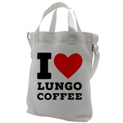 I Love Lungo Coffee  Canvas Messenger Bag by ilovewhateva