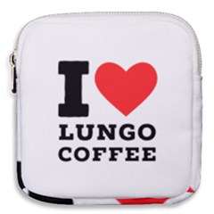 I Love Lungo Coffee  Mini Square Pouch by ilovewhateva