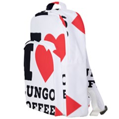 I Love Lungo Coffee  Double Compartment Backpack by ilovewhateva