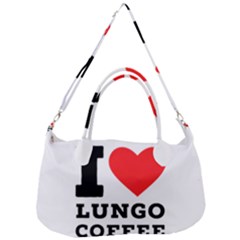 I Love Lungo Coffee  Removable Strap Handbag by ilovewhateva